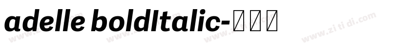 adelle boldItalic字体转换